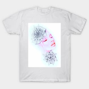 pink blue fashion illustration T-Shirt